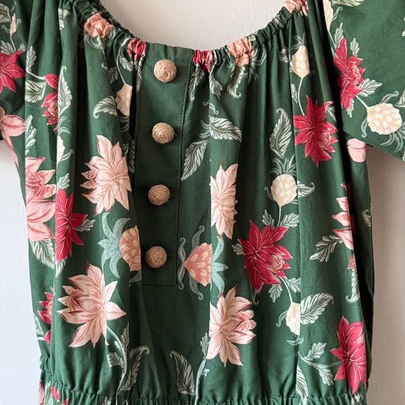 Farm Rio Green Pineapple Garden Maxi Dress M - Picture 5 of 7